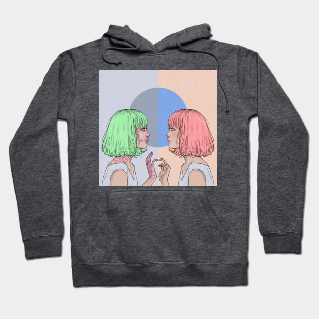 Evil Twin Hoodie by RikLeeIllustration